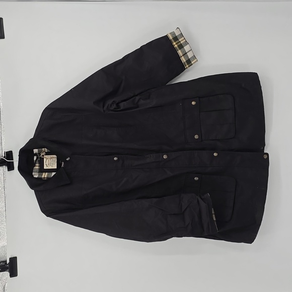 Fat Face Hampshire Dry Wax Swing Coat Jacket Black Size 14 - Picture 1 of 9